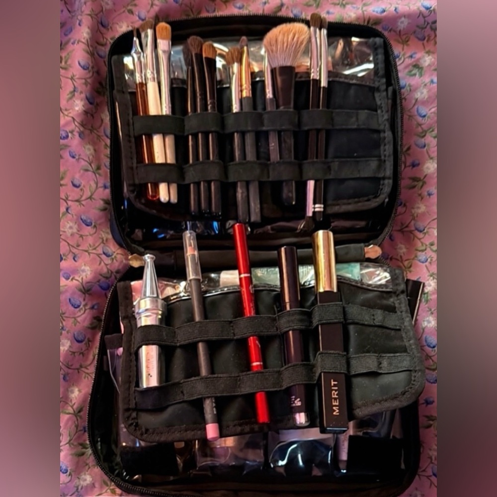 Makeup and Brush Black Case